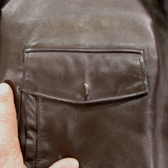 Taylor's Leatherwear Vintage Leather Jacket Men's Medium Dark Brown Full Zip - Picture 7 of 11